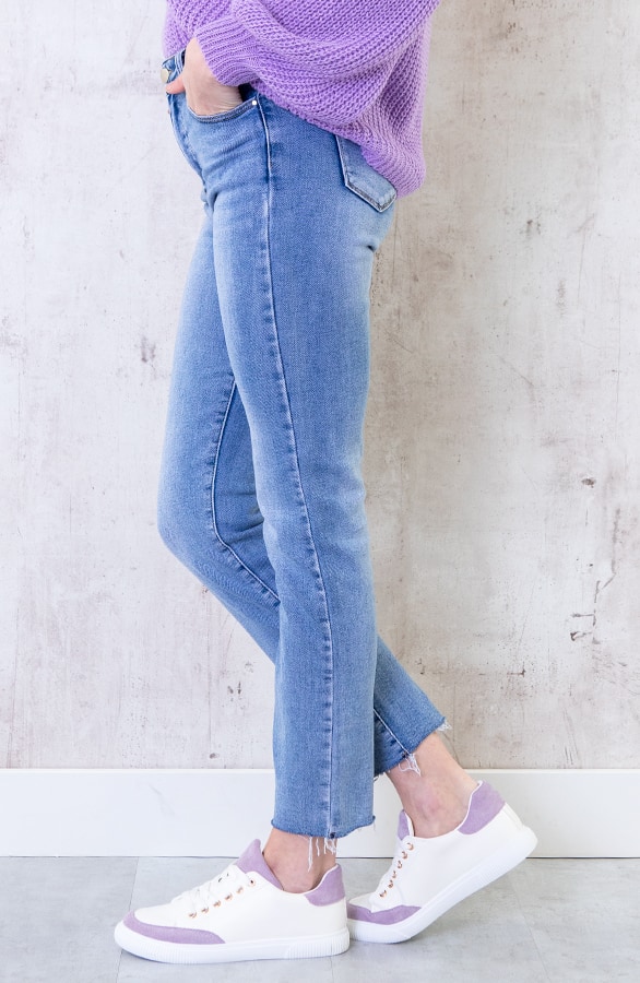Dames Sneakers Wit Lila – shoparchief, foto 5