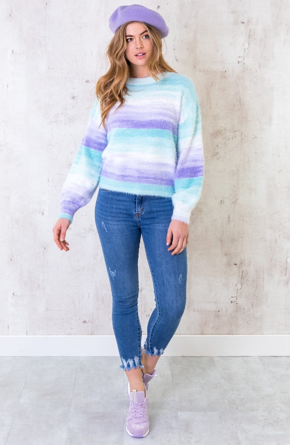 Gestreepte Soft Trui Pastel – shoparchief, foto 7