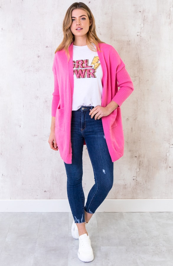 Girl Power Top Loose Fit Roze – shoparchief, foto 4