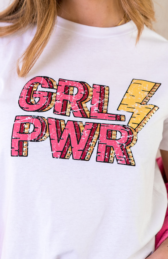 Girl Power Top Loose Fit Roze – shoparchief, foto 5