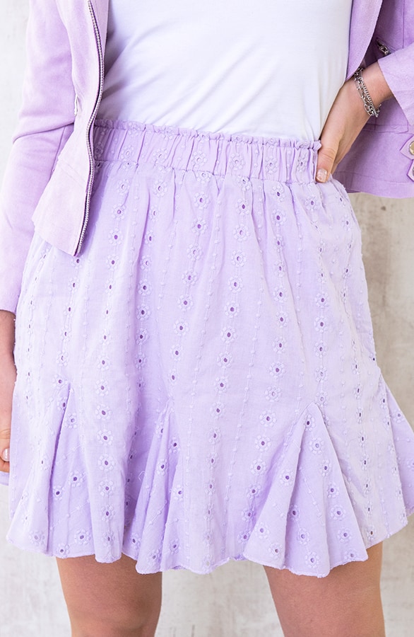 Katoenen Rok Embroidery Lila – shoparchief