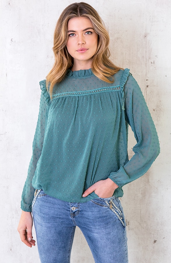 Laurent Blouse Dust Mint – shoparchief