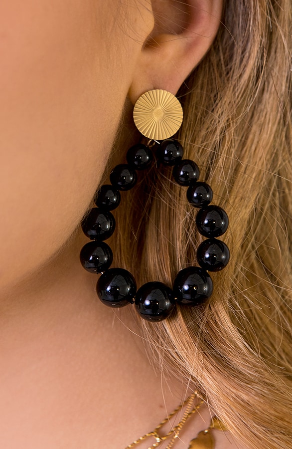 Luxury Beads Oorbellen Zwart – shoparchief, foto 3