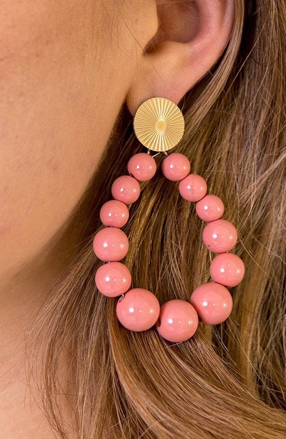 Luxury Beads Oorbellen Peach – shoparchief, foto 3