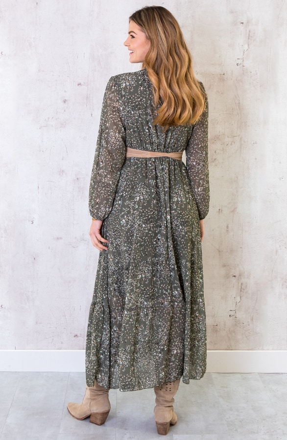 Maxi Jurk Bloemen Limited Groen – shoparchief, foto 5