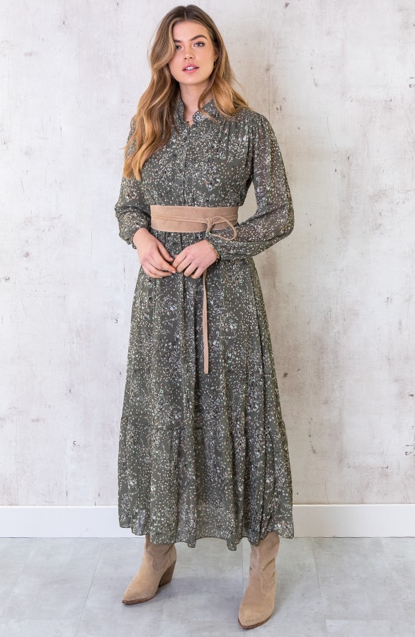 Maxi Jurk Bloemen Limited Groen – shoparchief, foto 7
