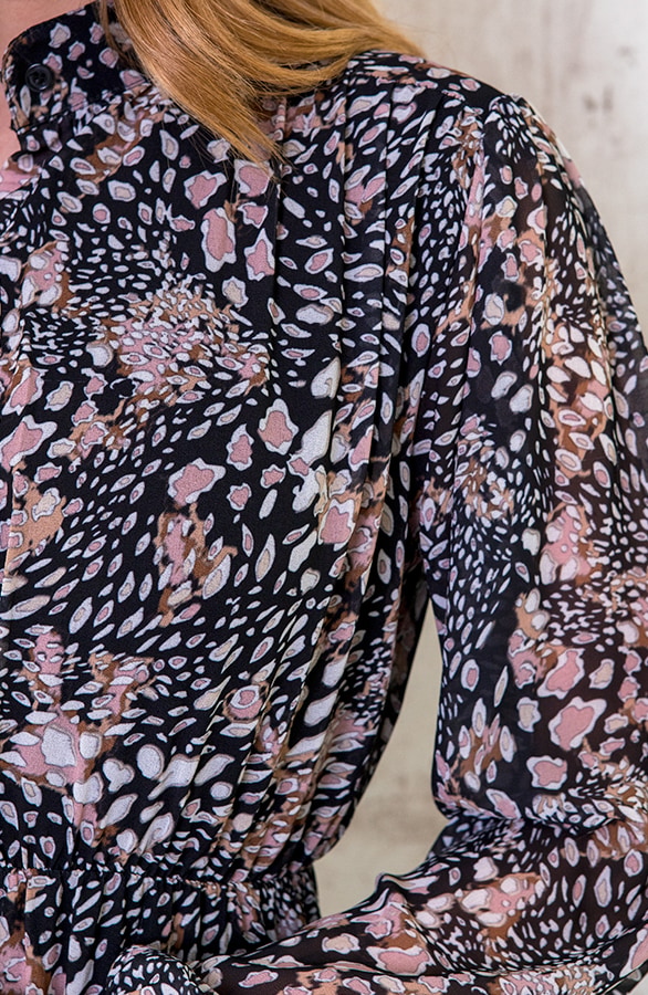 Maxi Jurk Met Print Zwart – shoparchief, foto 4