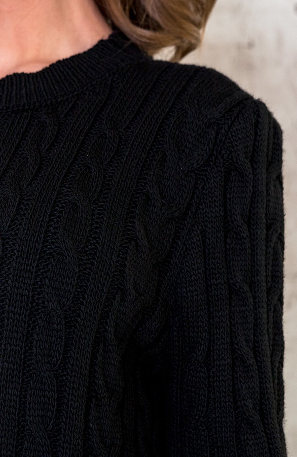 Midi Jurk Met Kabel Zwart – shoparchief, foto 4