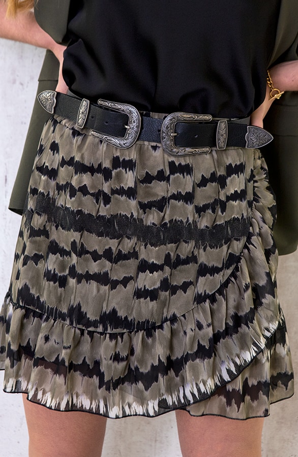 Overslag Print Rok Legergroen – shoparchief