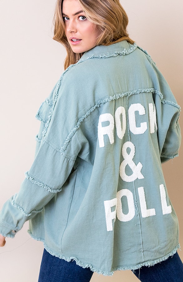 Rock N Roll Jacket Mintgroen – shoparchief, foto 4