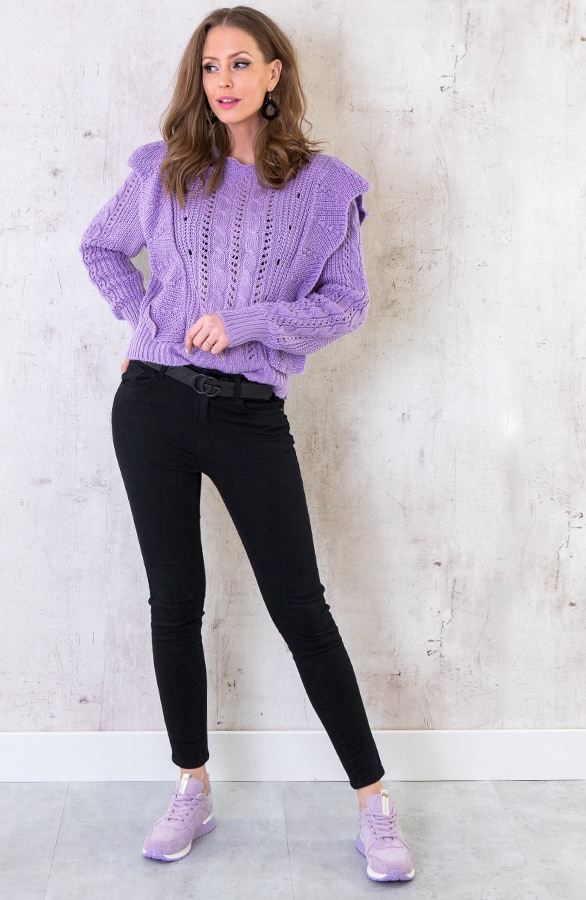 Ruches Trui Gehaakt Lila – shoparchief, foto 5