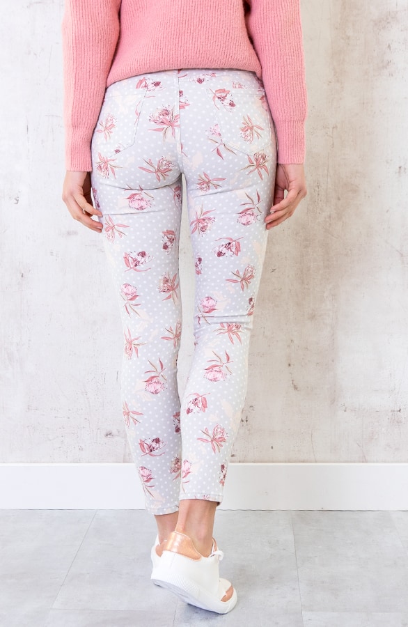 Skinny Jeans Bloemenprint – shoparchief, foto 3
