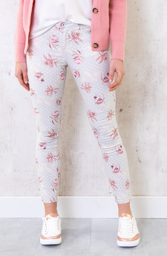 Skinny Jeans Bloemenprint – shoparchief