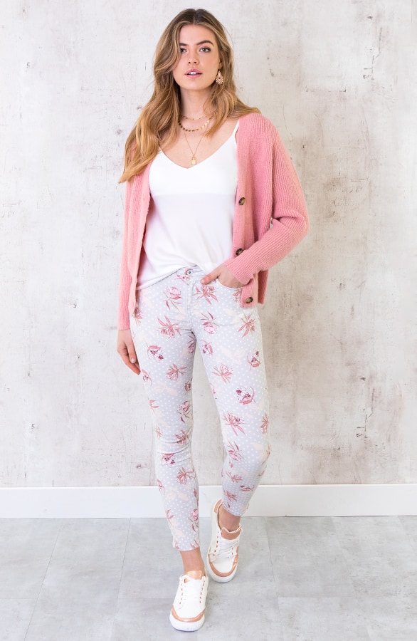 Skinny Jeans Bloemenprint – shoparchief, foto 6