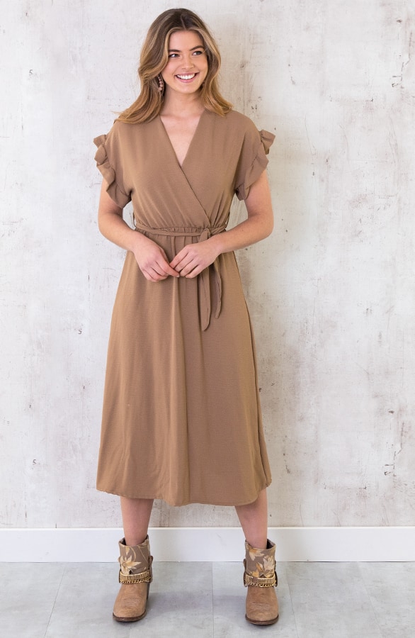 St. Tropez Kleid Midi Camel, Shoparchiv, Foto 4