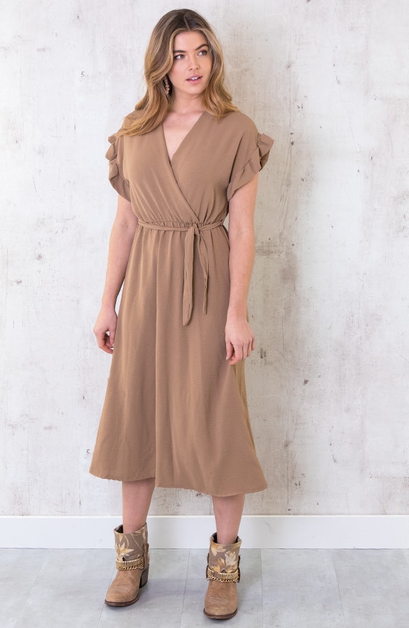 St. Tropez Kleid Midi Camel, Shoparchiv