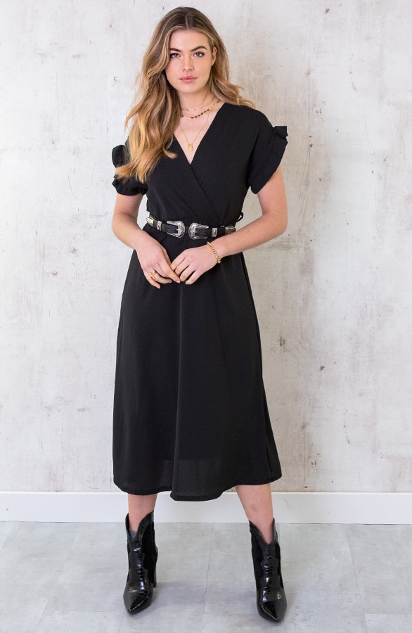 St. Tropez Kleid Midi Schwarz, Shoparchiv