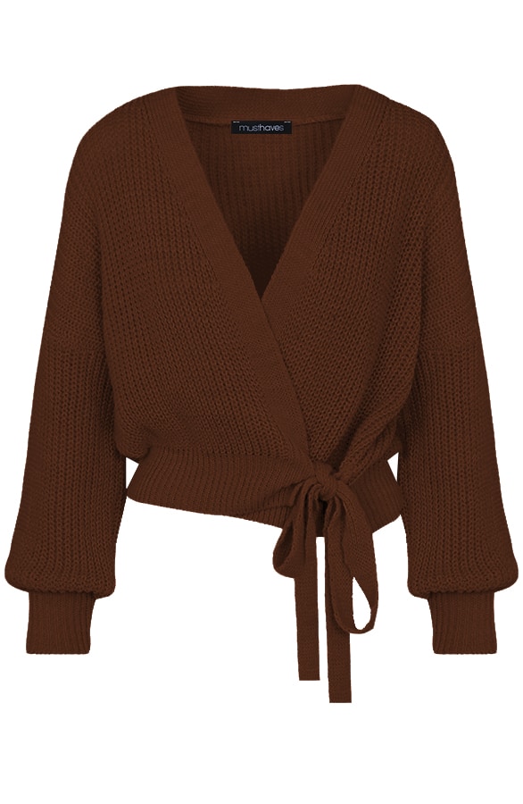 Strik Vest Gebreid Chocolate – shoparchief