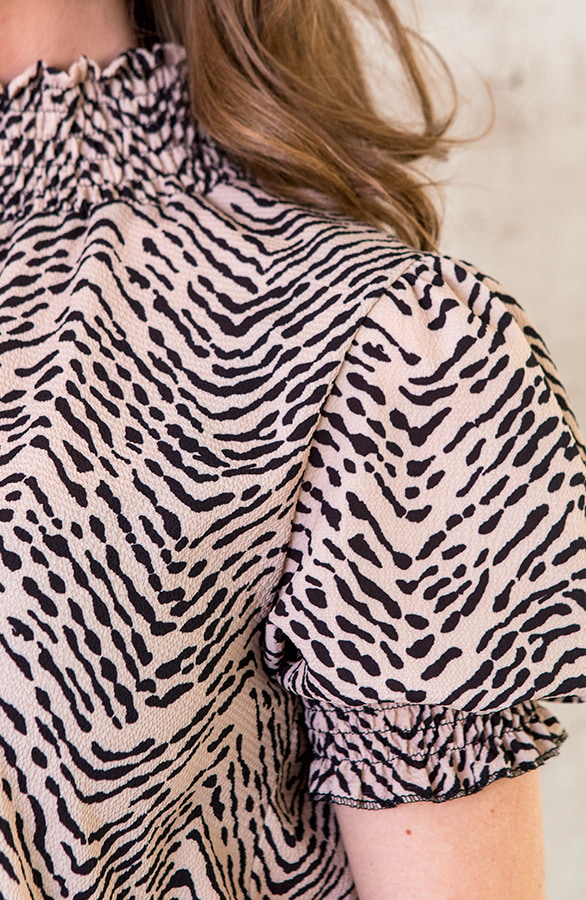 Zebra Col Top Taupe – shoparchief, foto 5