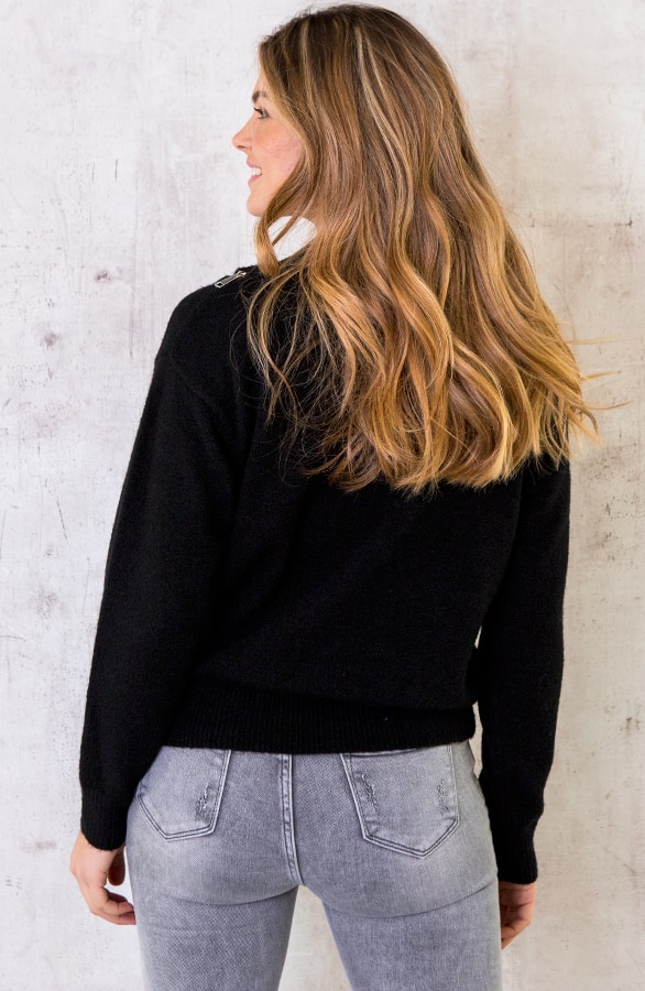 Zip Trui Zwart – shoparchief, foto 5