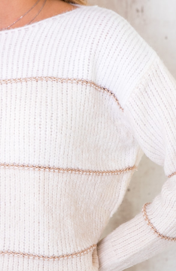 Banen Trui Gebreid Beige – shoparchief, foto 3