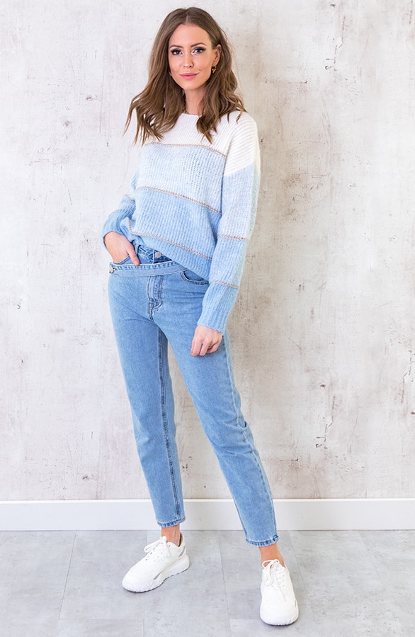 Banen Trui Gebreid Blauw – shoparchief, foto 3