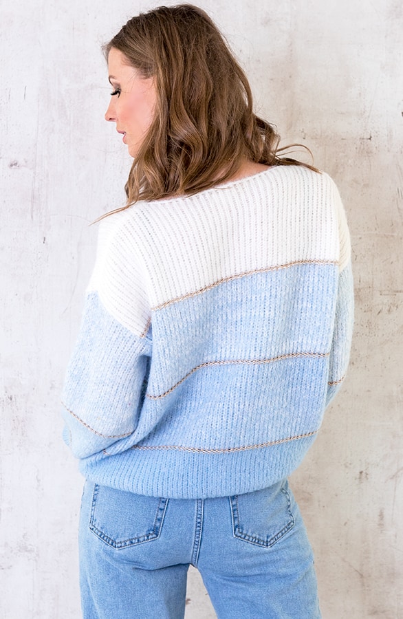 Banen Trui Gebreid Blauw – shoparchief, foto 5