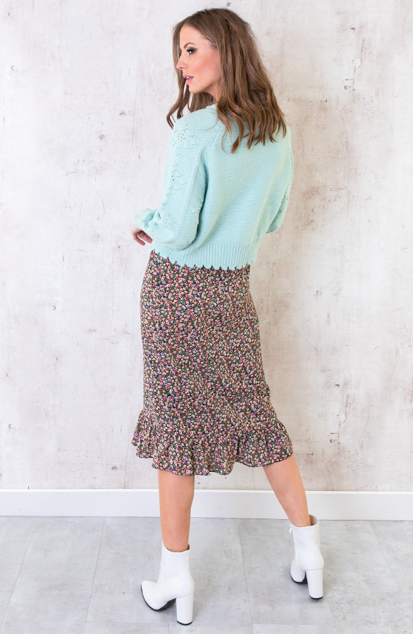 Bloemenprint Midi Rok – shoparchief, foto 6