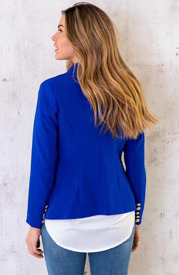 Button Blazer Kobalt – shoparchief, foto 5