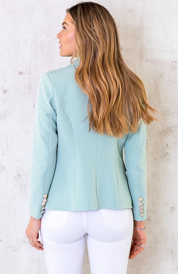 Button Blazer Mint – shoparchief, foto 5