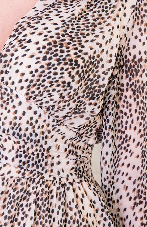 Cheetah Jurk Dames Beige – shoparchief, foto 6