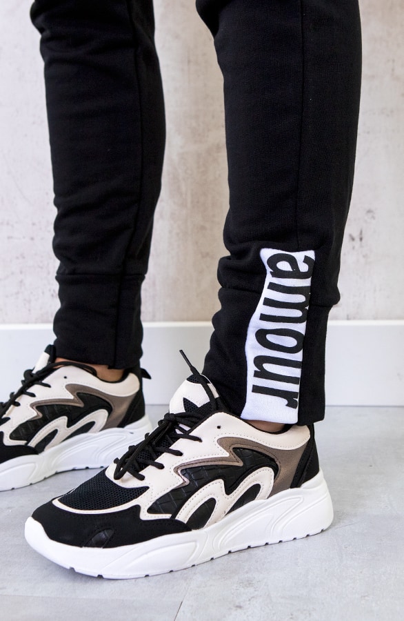 Dad Sneakers Flame Zwart – shoparchief, foto 2