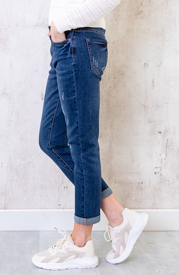 Damaged Jeans Dark Blue – shoparchief, foto 4