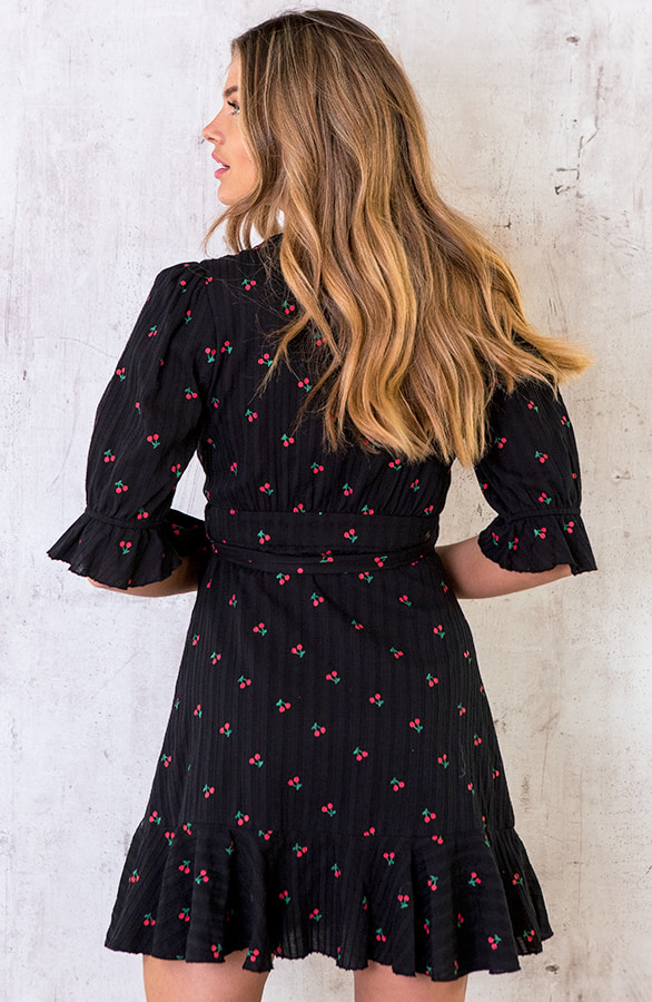 Katoenen Overslag Jurk Cherry – shoparchief, foto 5