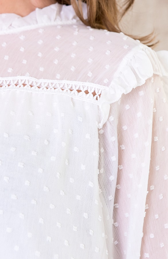 Laurent Blouse Wit – shoparchief, foto 3