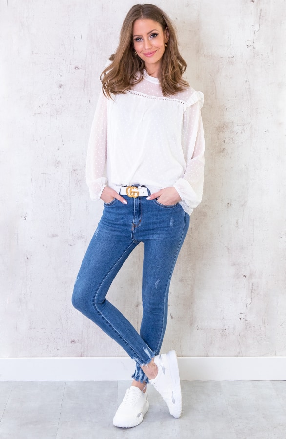 Laurent Blouse Wit – shoparchief, foto 2