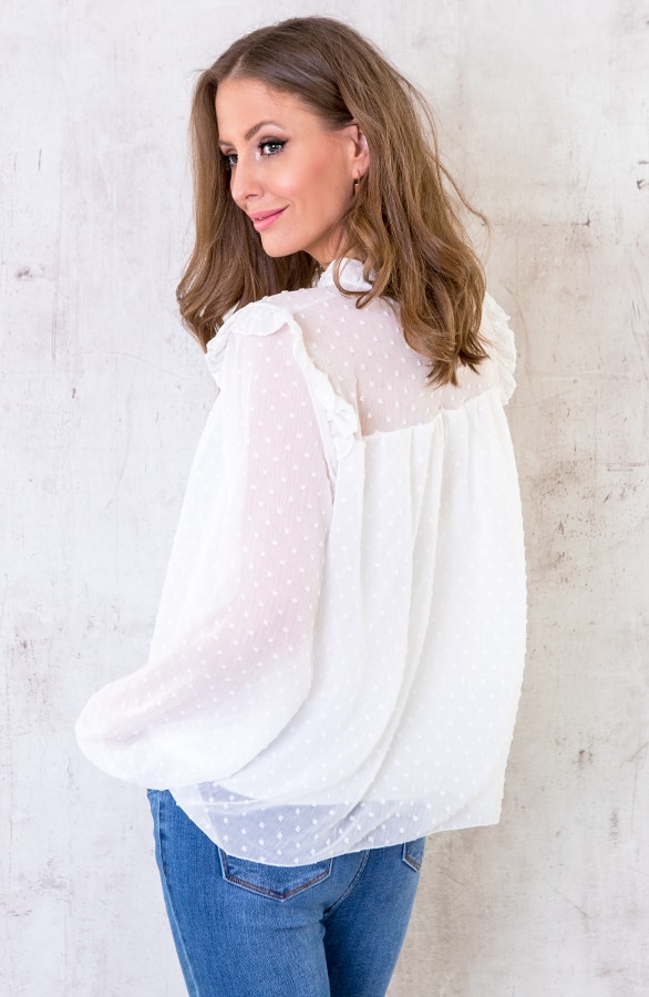 Laurent Blouse Wit – shoparchief, foto 4