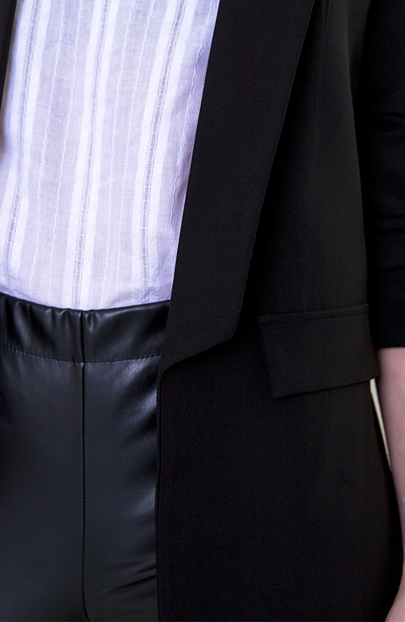 Leather Pants Split Black – shoparchief, foto 9