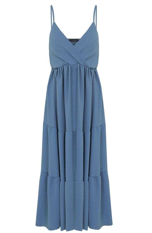 Midi Jurk Monaco Jeansblauw – shoparchief