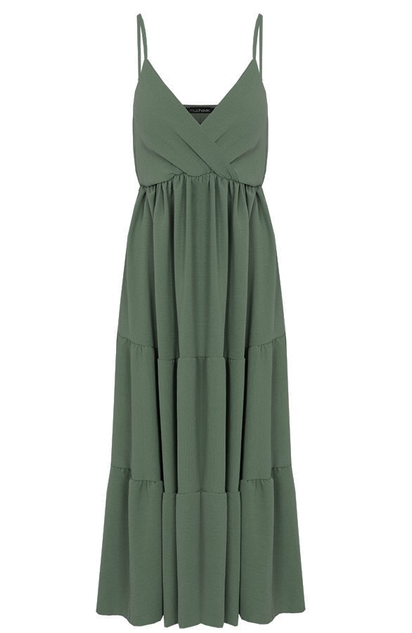Midi Jurk Monaco Legergroen – shoparchief