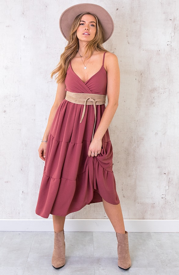 Midi Jurk Monaco Dust Roze – shoparchief, foto 2
