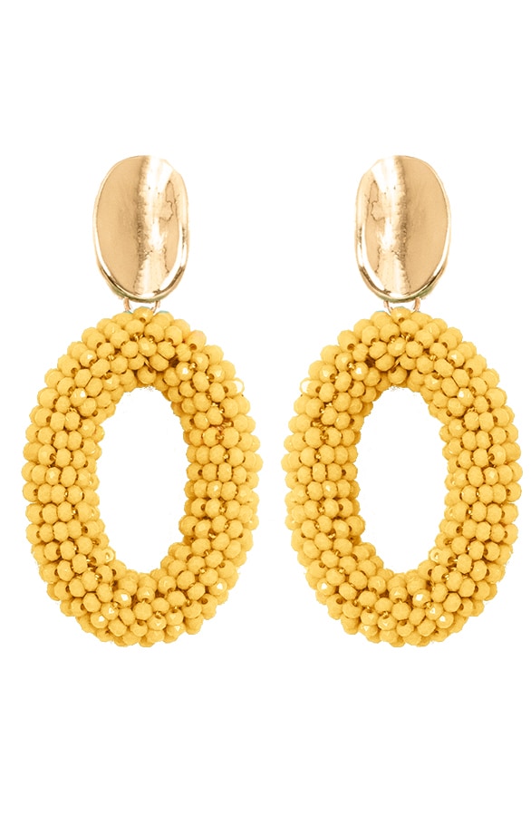 Oval Limited Oorbellen Geel – shoparchief