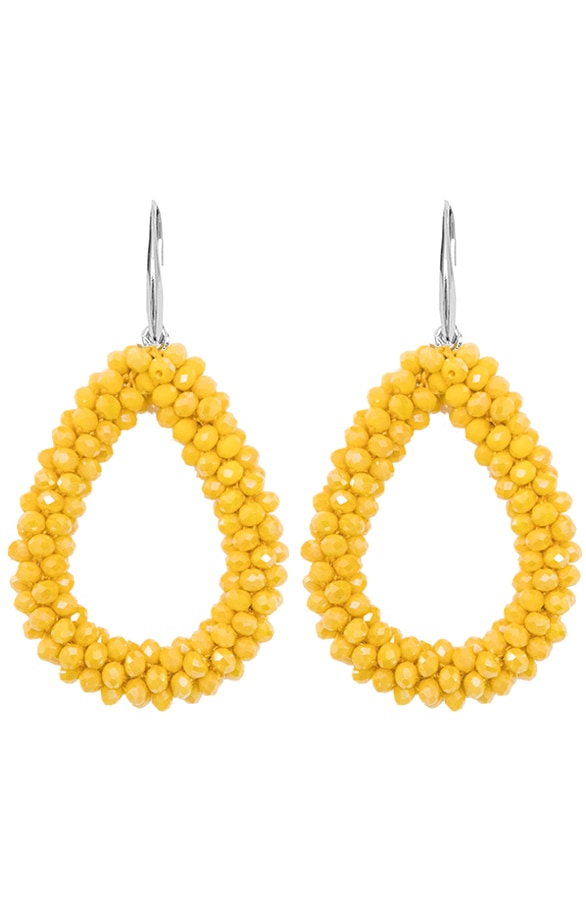 Oval Yellow Oorbellen – shoparchief