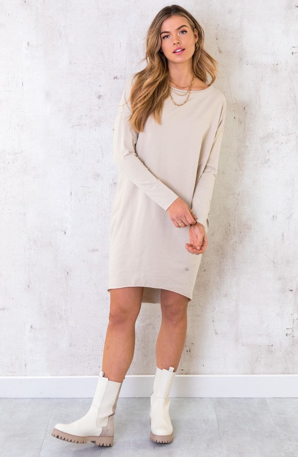 Oversized Comfy Tuniek Beige – shoparchief, foto 3