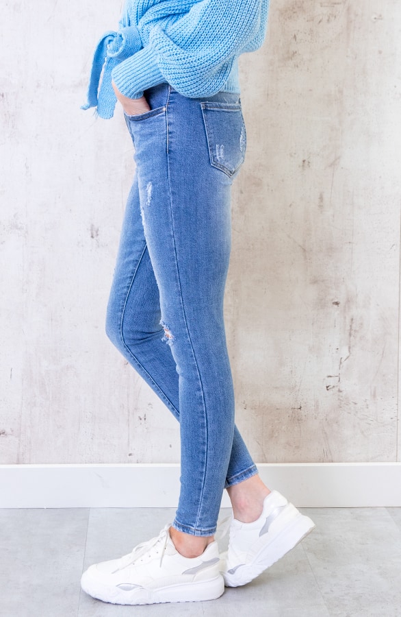 Skinny Broek High Waist Damaged – shoparchief, foto 2