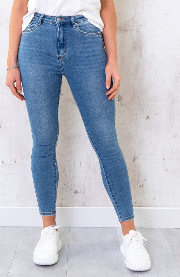 Skinny Broek High Waist Denim – shoparchief, foto 2