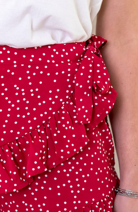 Skort Met Stippen Rood – shoparchief, foto 5