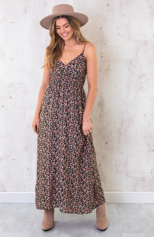 Spaghetti Maxi Jurk Bloemen – shoparchief, foto 10