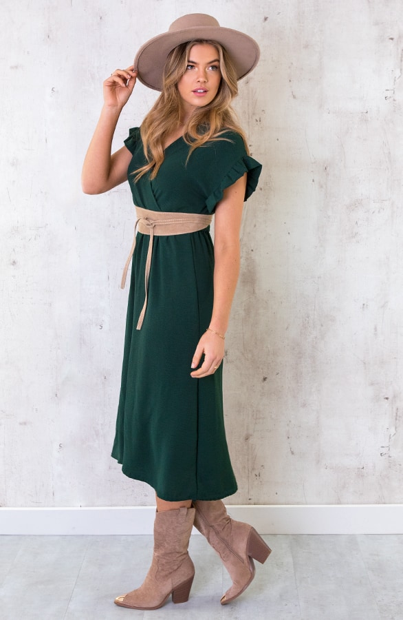 St. Tropez Jurk Midi Smaragdgroen 2.0 – shoparchief, foto 8