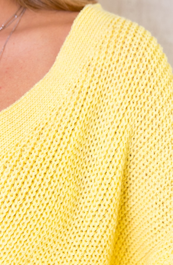 Strik Vest Gebreid Pastel Geel – shoparchief, foto 8